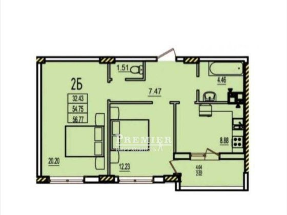 2 комнатная квартира 57 м2 Новый Дом на Таирова ЖК Розенталь Лиманка