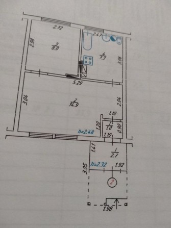 Двохкімнатна квартира - фото 1