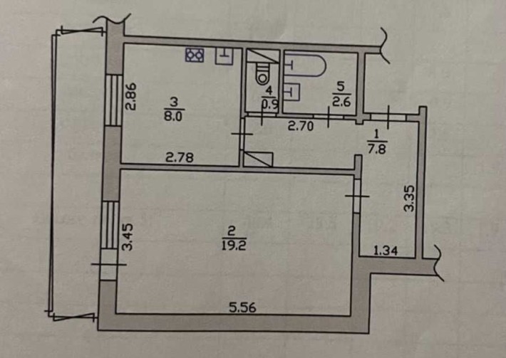 Продається 1к. по С.Петлюри біля АТБ! - фото 1