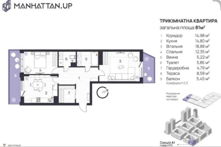 Ексклюзивна 3-кім здана квартира з видом на міське озеро. Відеоогляд! - фото 1
