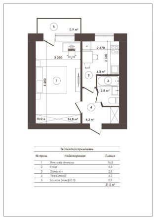 продам 1-к квартиру в м.Бровари, цегляний будинок, СУПЕР локація! - фото 1
