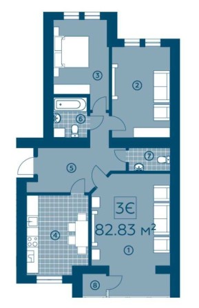 Велика 3 кімнатна квартира під ремонт! Буча! - фото 1