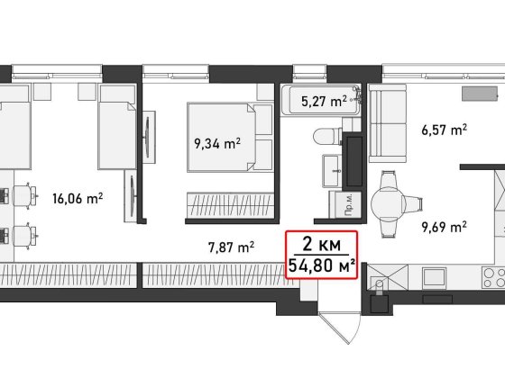 Квартира 54,80 м2 у новому ЖК Акварелі на Пасічній за акційною ціною! Івано-Франківськ