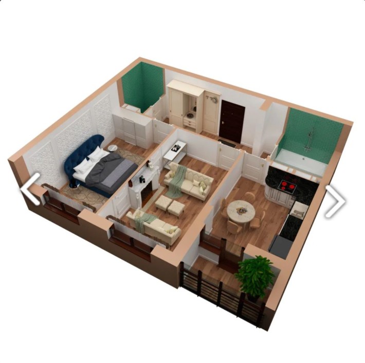 Без% ЖК Променада 2к квартира 63,5 м.кв. З документами Сонячна сторона - фото 1