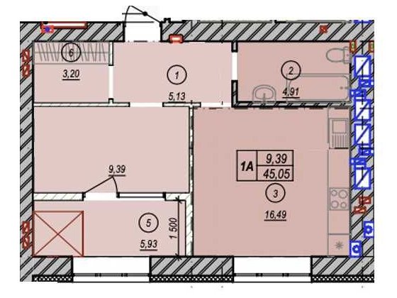Продам квартиру 45 м2  43700$  єВідновлення Ірпінь