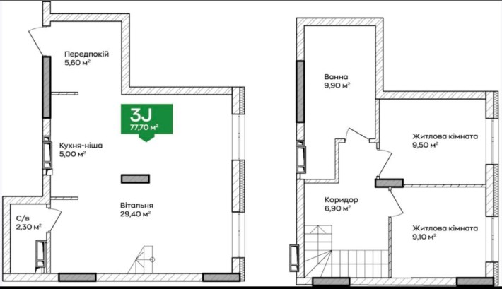 Дворівневі апартаменти в ЖК бізнес-класу. Розтермінування на 3роки. - фото 1