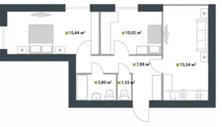 Терміново 2-к 60м2 жк Ідиліка - фото 1