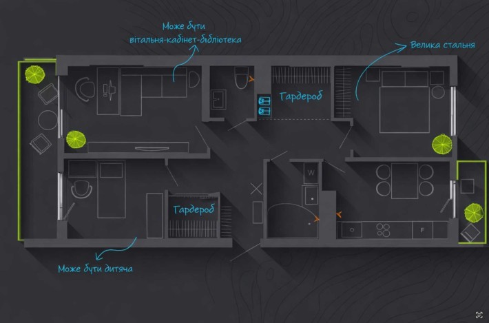 Продаж 3-кім квартири в центрі міста, blago, розтермінування - фото 1