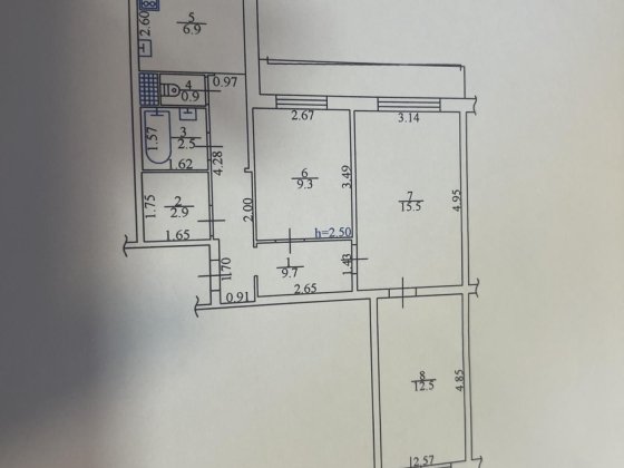 Продам 3 кім 2/9 101 Квартал. Кременчуг
