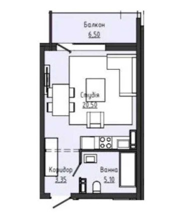 Продаж квартири-студії! Найкраща ІНВЕСТИЦІЯ! РОЗТЕРМІНУВАННЯ - фото 1