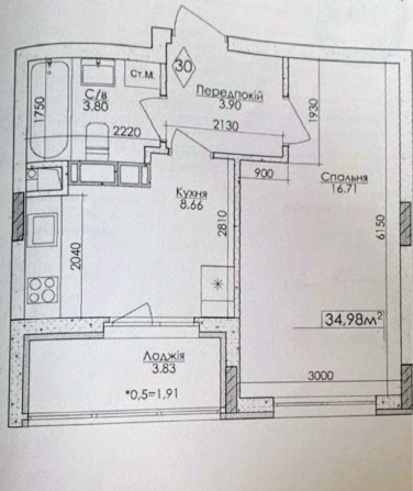 Найдешевша 1к! БЕЗ комісії! ТОП локація - фото 1