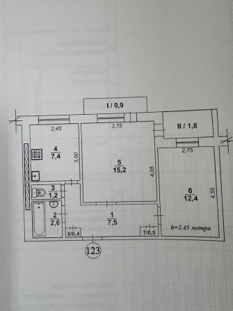 Двухкомнатная квартира Ингулец - фото 1