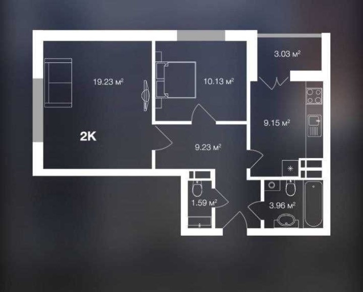 НЕ ПРОПУСТІТЬ!! Центральний парк двокімнатна квартира - фото 1