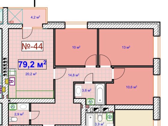 3-к квартира з балконом. Кухня 20 м. + 3 спальні. Центральний парк! Ірпінь