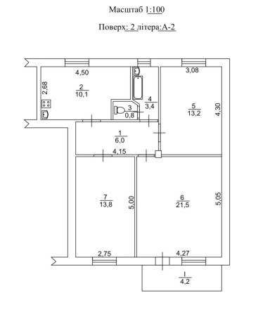 Продам 3х кімнатну квартиру/автономне газове  опалення/ КРЕС/ сталінка - фото 1