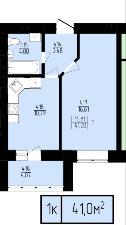 Однокімнатна квартира в новобудові з розтермінуванням - фото 1