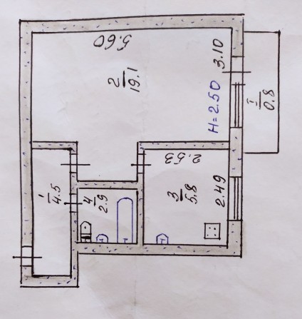 Продам,  обміняю, сдам 1 кімнатну квартиру Інгулець - фото 1