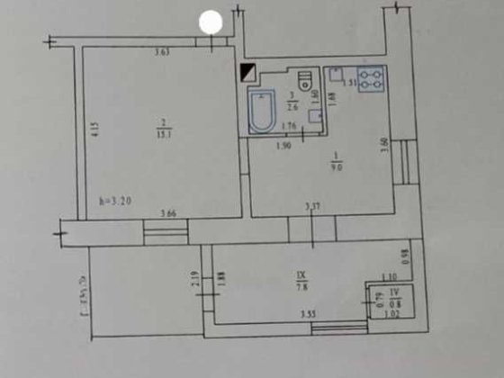 Продаж 1 кімнатної квартири, індивідуальне опалення. Центр Полтава