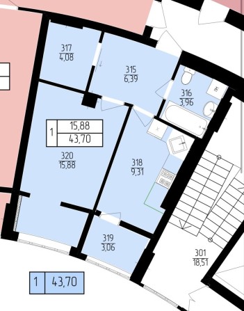 Однокімнатна квартира з розтермінуванням - фото 1