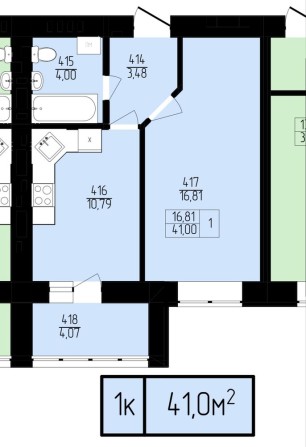 Однокімнатна квартира з розтермінуванням - фото 1