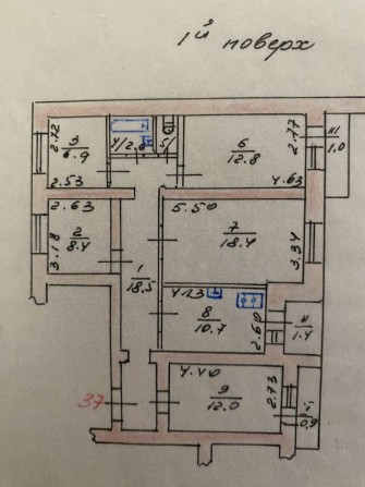 Пʼяти кімнатна квартира на першому поверсі - фото 1