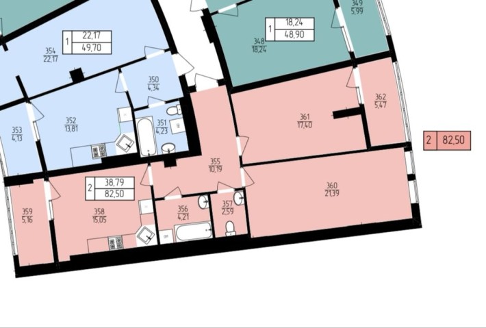 Двокімнатна квартира за ціною 800$ за м2 - фото 1