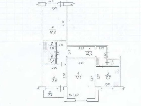 Трикімнатна квартира на вул.. Ковпака Сумы
