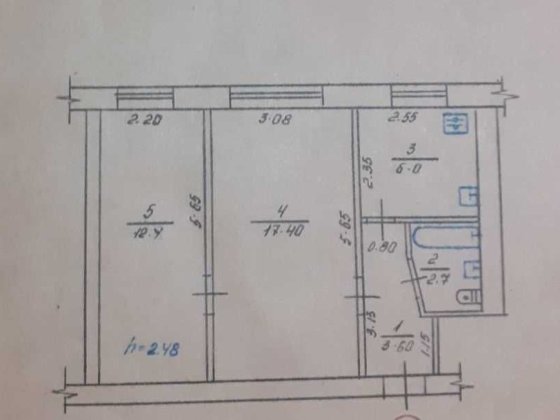 Продаж двокімнатної квартири Житловий стан Центр №19147 Полтава