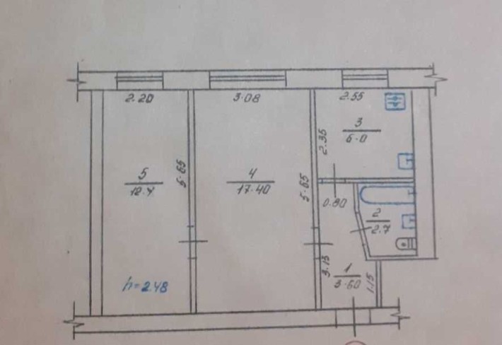 Продаж двокімнатної квартири Житловий стан Центр №19147 - фото 1