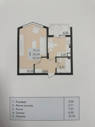 Продаж однокімнатної квартири - фото 1