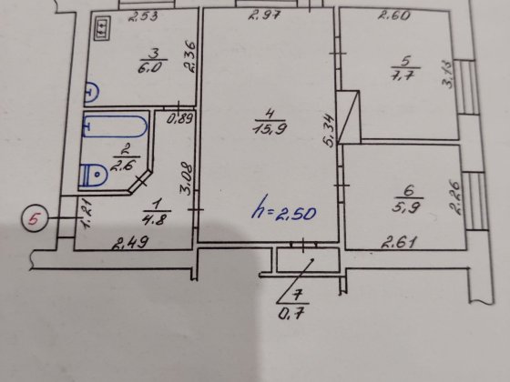 Продам трьохкімнатну квартиру в  м. Березне Ровно