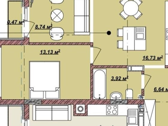 2-к, Новобудова із газовим опаленням і теплою підлогою! Ужгород