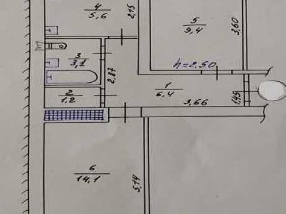 Продаж 2 кім квартири 4/5 пов Розділ. кімнати Центр №7891 Полтава