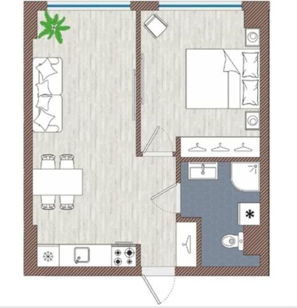 2-к, Сергея Мартына ул., 4, без ремонта - фото 1