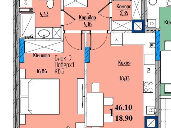 1-кім новобуд ЖК "Compass" Водограй Черновцы