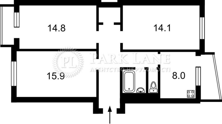 Продаж 3к квартири в центрі, Скрипника, Вокзальна, Соломянський р-н - фото 1