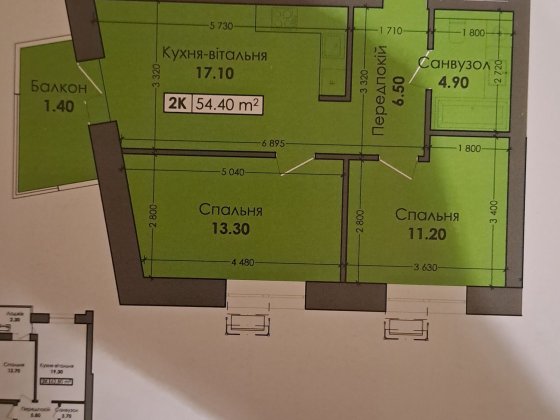 Продаж 2кімн.квартири новобудови, новий  район Ужгород