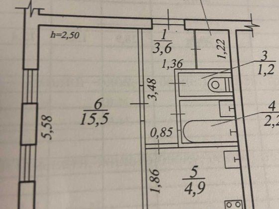 Продам 1 к.квартира на 12 квартале Дніпро