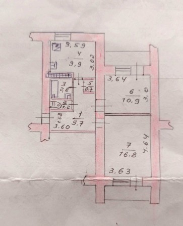 Продам 2/3 частину двокімнатної квартири (56 м² + 2 лоджії) - фото 1
