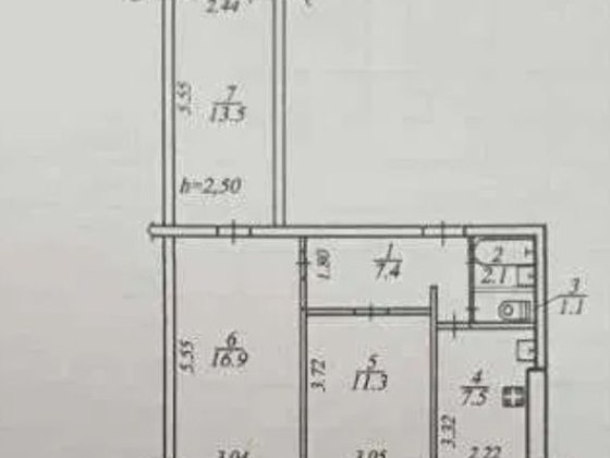 Продам 3к.квартиру Победа Днепр