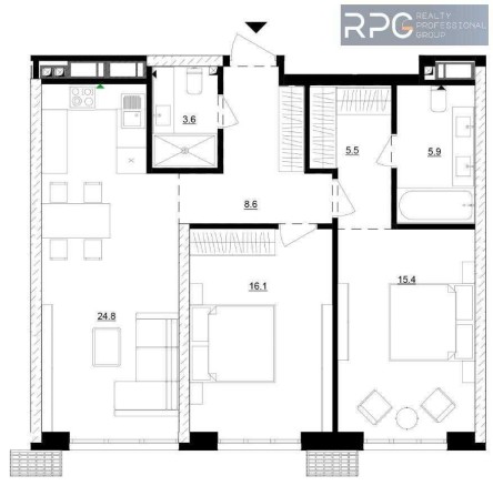 БЕЗ % Продаж 2-к квартири в ЖК “Русанівська Гавань” з видом на Дніпро - фото 1