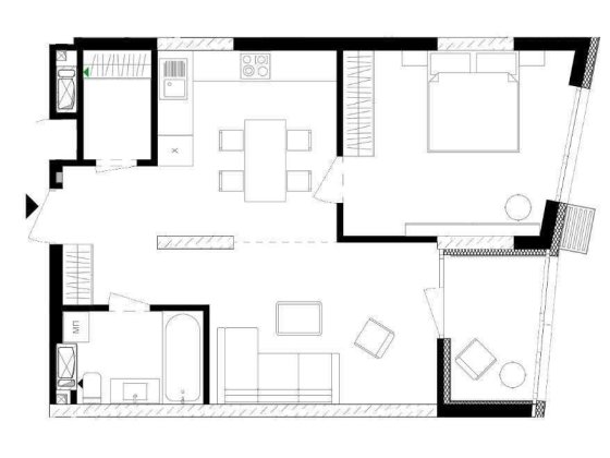 Без % 1-кімнатна квартира з видом на Дніпро в ЖК Русанівська гавань Киев