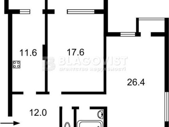 Івасюка 16 б, 2-кімн. квартира Київ
