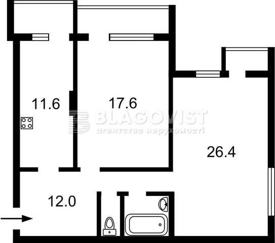 Івасюка 16 б, 2-кімн. квартира - фото 1