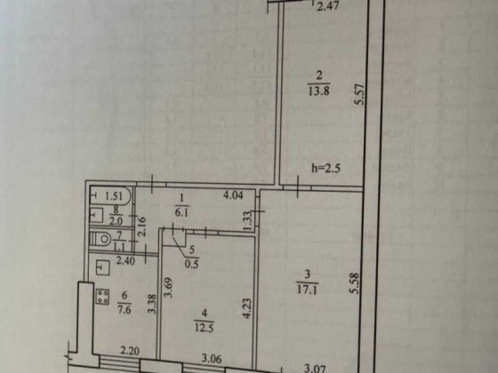 3 кім 66 м2 СЕРЕДНІЙ поверх багатоповерхівка КАЛИНОВА (718982) Днепр