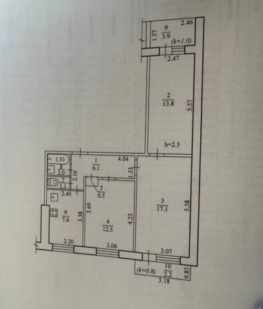 3 кім 66 м2 СЕРЕДНІЙ поверх багатоповерхівка КАЛИНОВА (718982) - фото 1