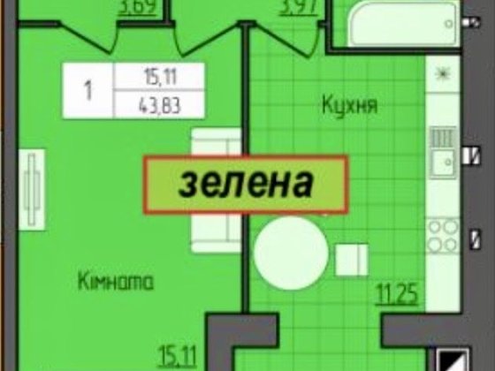 Продається 1кім квартира в ЖК GrandCityDombrovskyi