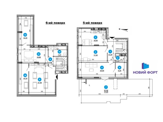 Продаж 4кім. квартири в двох рівнях з терасою на даху площею 171,1 м2 Львів
