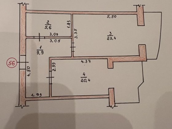 Продам 1 кім.кв ЖК  Набережний Квартал 59.3 м2