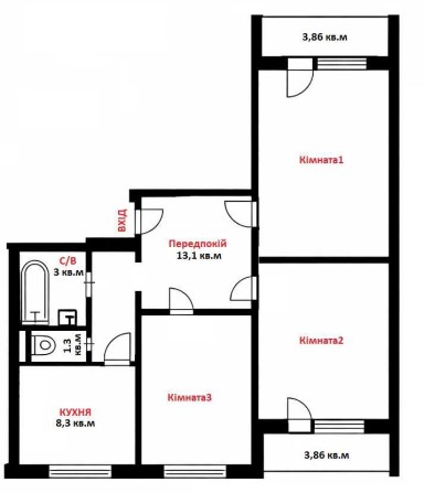 Продам 3 кімнатну квартиру Харківське шосе, 146. - фото 1